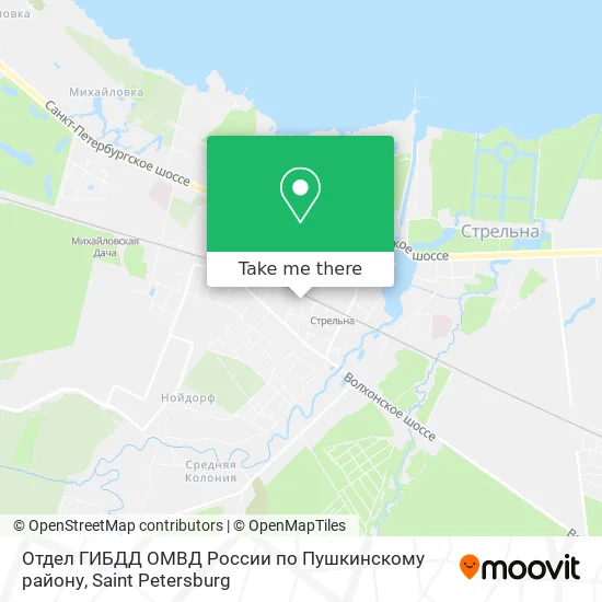 Отдел ГИБДД ОМВД России по Пушкинскому району map