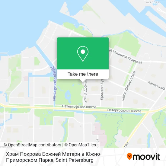 Храм Покрова Божией Матери в Южно-Приморском Парке map