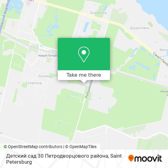 Детский сад 30 Петродворцового района map