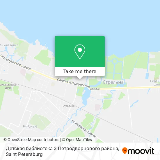 Детская библиотека 3 Петродворцового района map