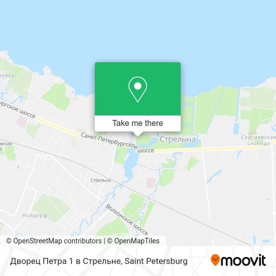 Дворец Петра 1 в Стрельне map