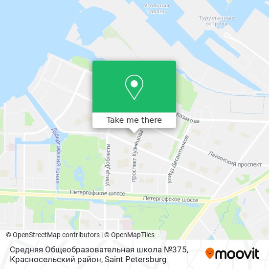 Средняя Общеобразовательная школа №375, Красносельский район map