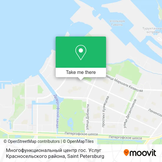 Многофункциональный центр гос. Услуг Красносельского района map