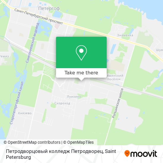 Петродворцовый колледж Петродворец map