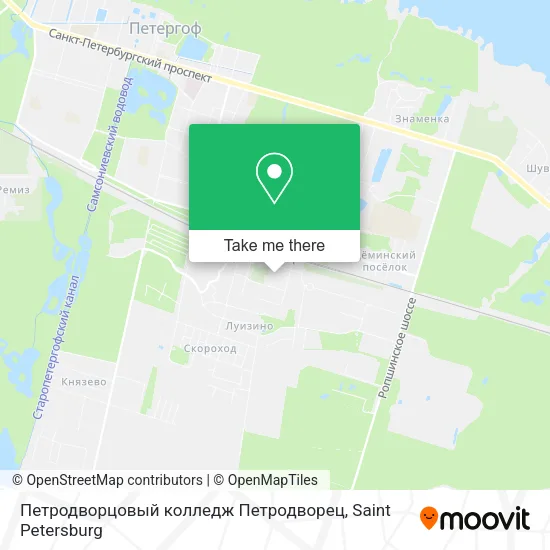 Петродворцовый колледж Петродворец map