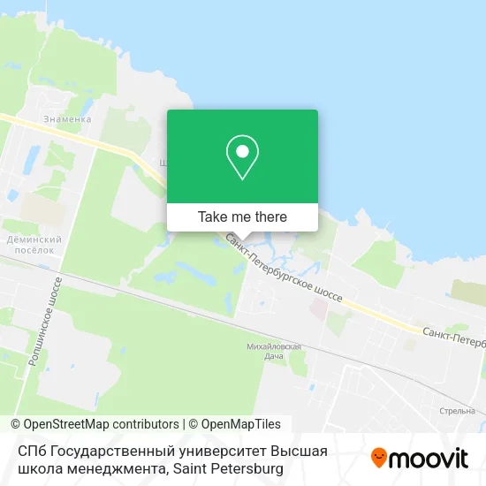 СПб Государственный университет Высшая школа менеджмента map