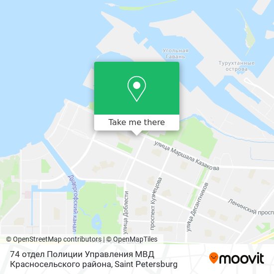 74 отдел Полиции Управления МВД Красносельского района map