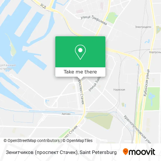 Зенитчиков (проспект Стачек) map