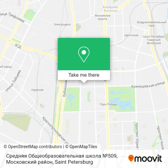 Средняя Общеобразовательная школа №509, Московский район map