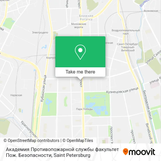 Академия Противопожарной службы факультет Пож. Безопасности map