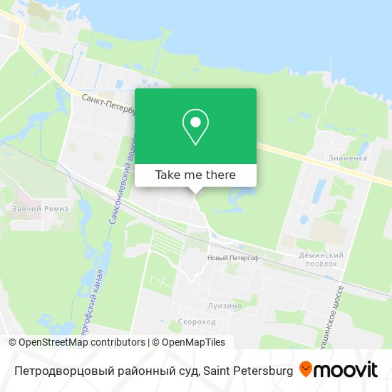 Петродворцовый районный суд map