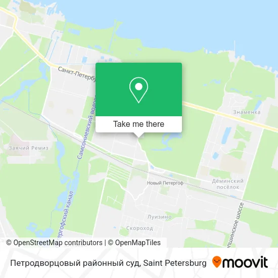Петродворцовый районный суд map