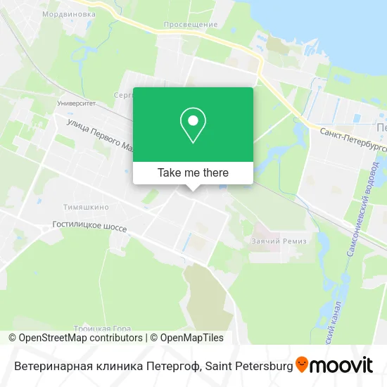 Ветеринарная клиника Петергоф map