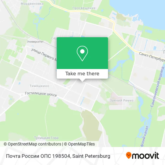Почта России ОПС 198504 map