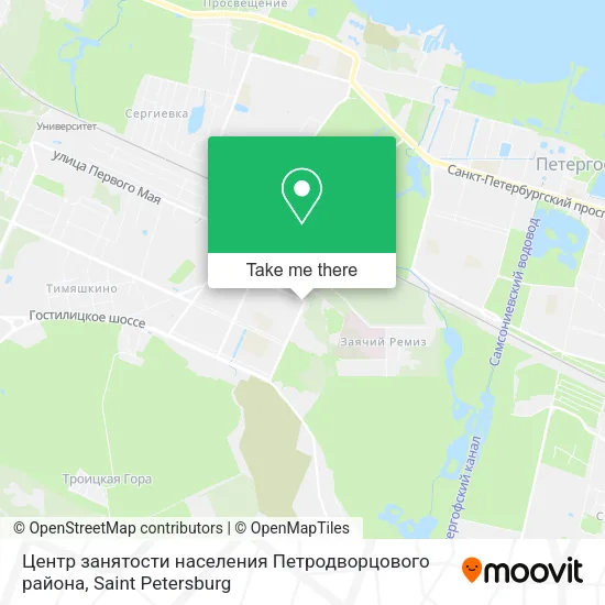 Центр занятости населения Петродворцового района map
