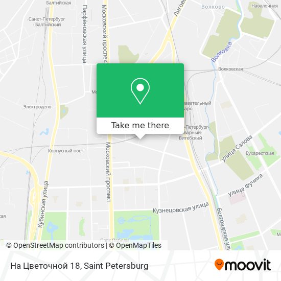 На Цветочной 18 map