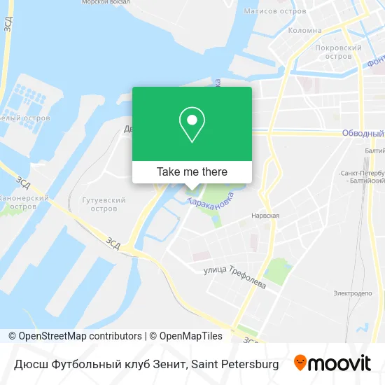 Дюсш Футбольный клуб Зенит map