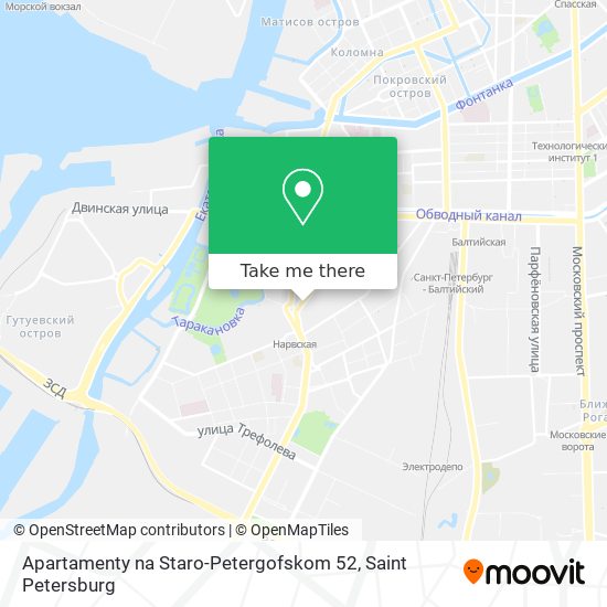 Apartamenty na Staro-Petergofskom 52 map