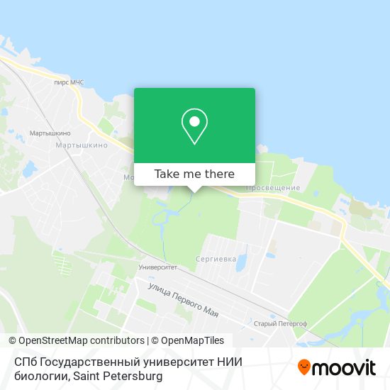 СПб Государственный университет НИИ биологии map
