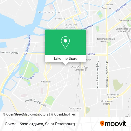 Сокол - база отдыха map