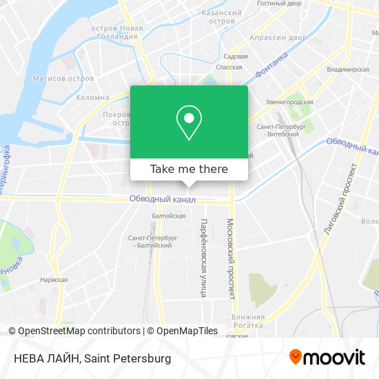 НЕВА ЛАЙН map