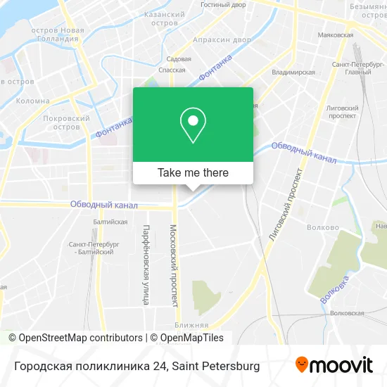 Городская поликлиника 24 map