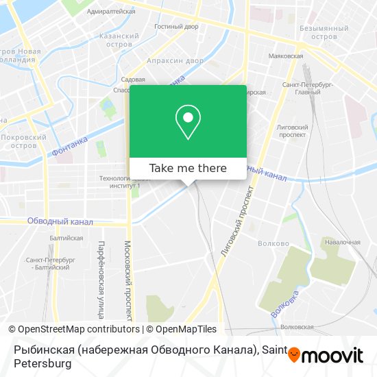 Рыбинская (набережная Обводного Канала) map