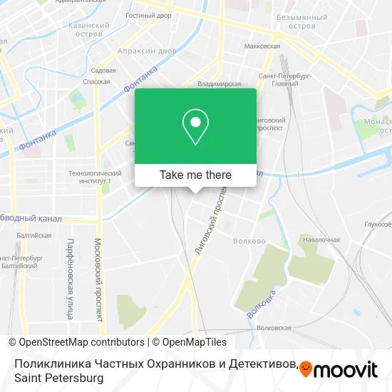 Поликлиника Частных Охранников и Детективов map