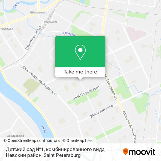 Детский сад №1, комбинированного вида, Невский район map