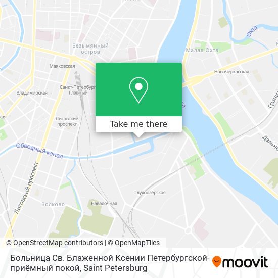 Больница Св. Блаженной Ксении Петербургской-приёмный покой map