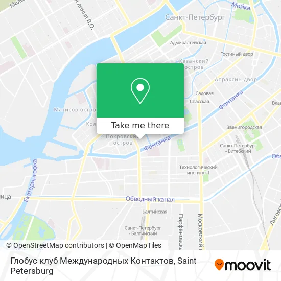 Глобус клуб Международных Контактов map