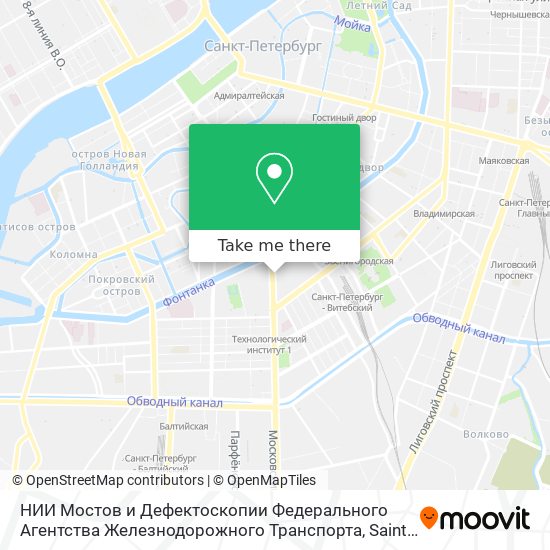 НИИ Мостов и Дефектоскопии Федерального Агентства Железнодорожного Транспорта map