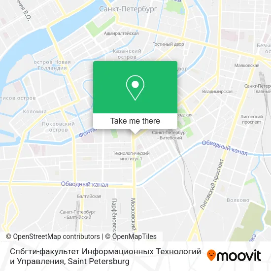 Спбгти-факультет Информационных Технологий и Управления map