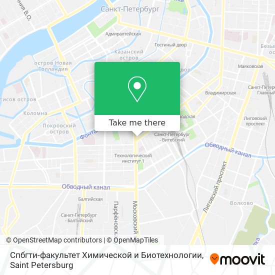 Спбгти-факультет Химической и Биотехнологии map