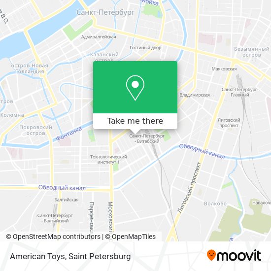 American Toys map