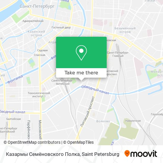 Казармы Семёновского Полка map