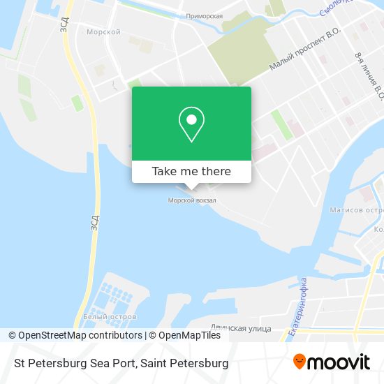 St Petersburg Sea Port map