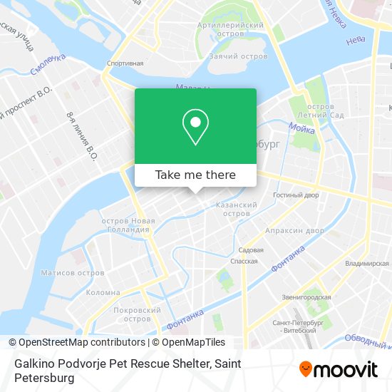 Galkino Podvorje Pet Rescue Shelter map