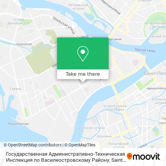 Государственная Административно-Техническая Инспекция по Василеостровскому Району map