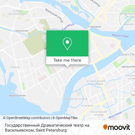 Государственный Драматический театр на Васильевском map