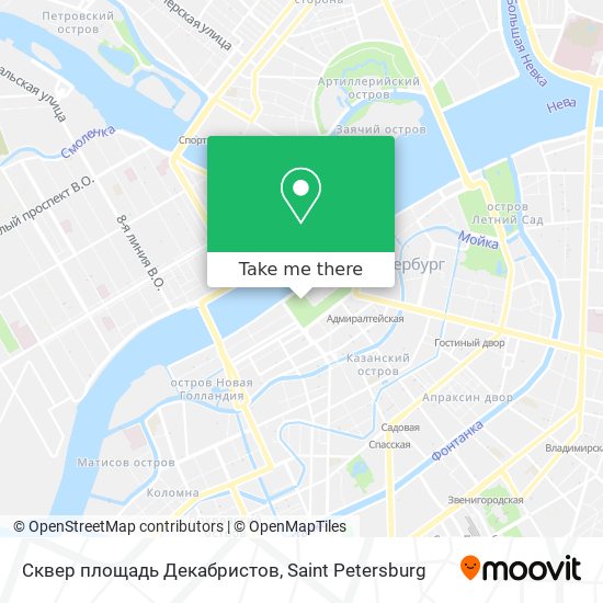 Сквер площадь Декабристов map