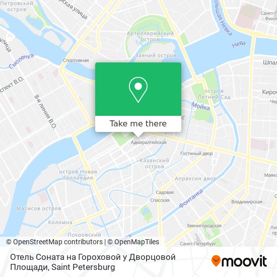 Отель Соната на Гороховой у Дворцовой Площади map