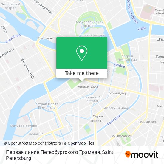 Первая линия Петербургского Трамвая map