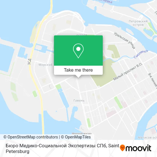 Бюро Медико-Социальной Экспертизы СПб map
