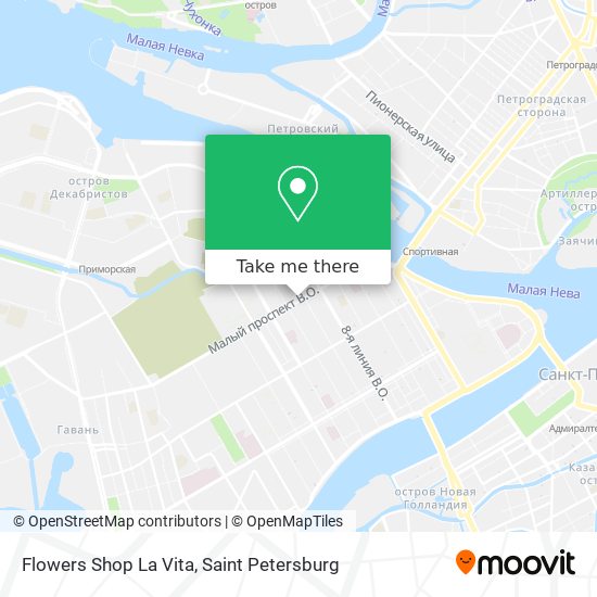 Flowers Shop La Vita map