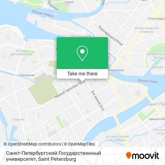 Санкт-Петербургский Государственный университет map