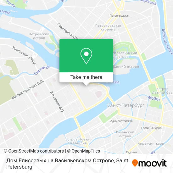 Дом Елисеевых на Васильевском Острове map