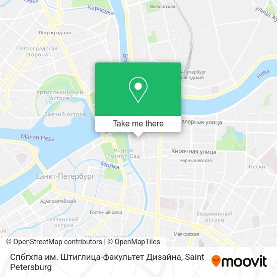 Спбгхпа им. Штиглица-факультет Дизайна map