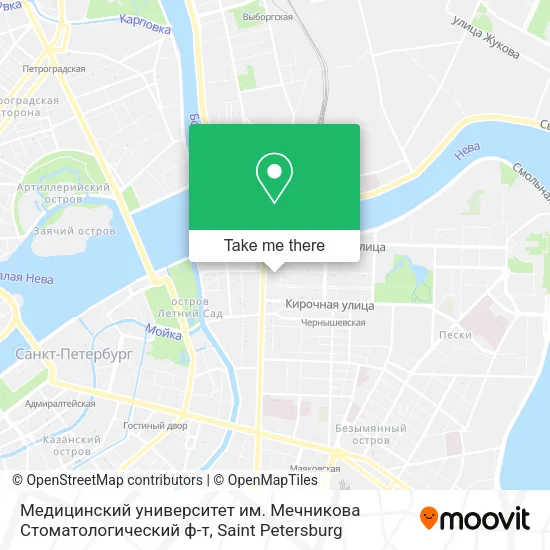 Медицинский университет им. Мечникова Стоматологический ф-т map