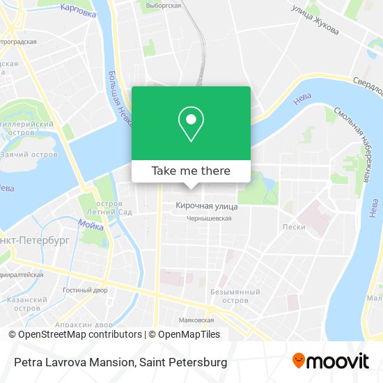 Petra Lavrova Mansion map